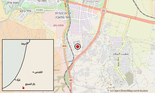 Map showing the location of Ohalei Oz prison — Beersheba